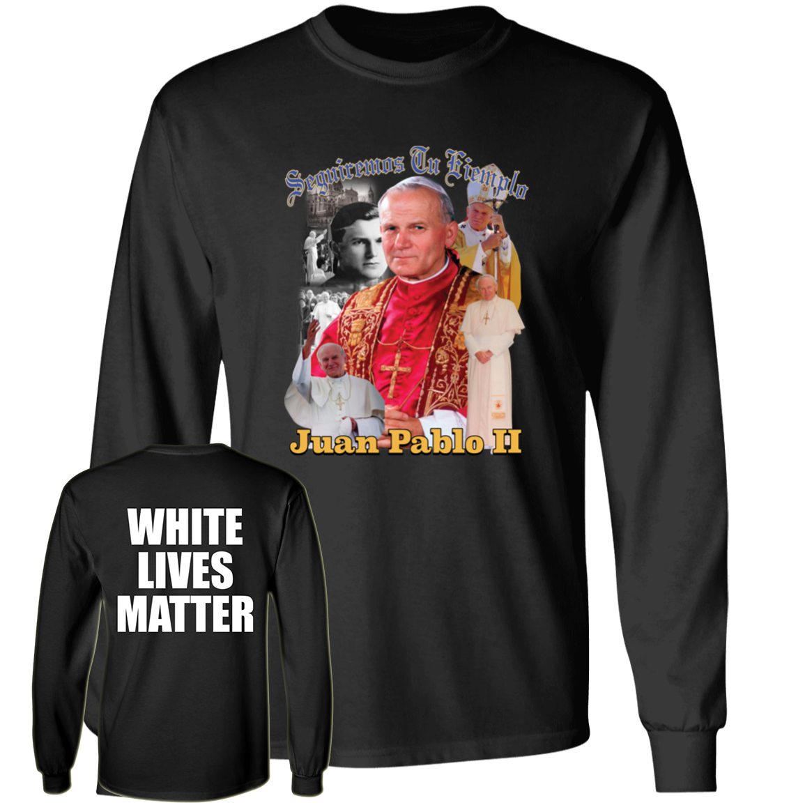 [Front + Back] Kanye West White Lives Matter Long Sleeve Shirt