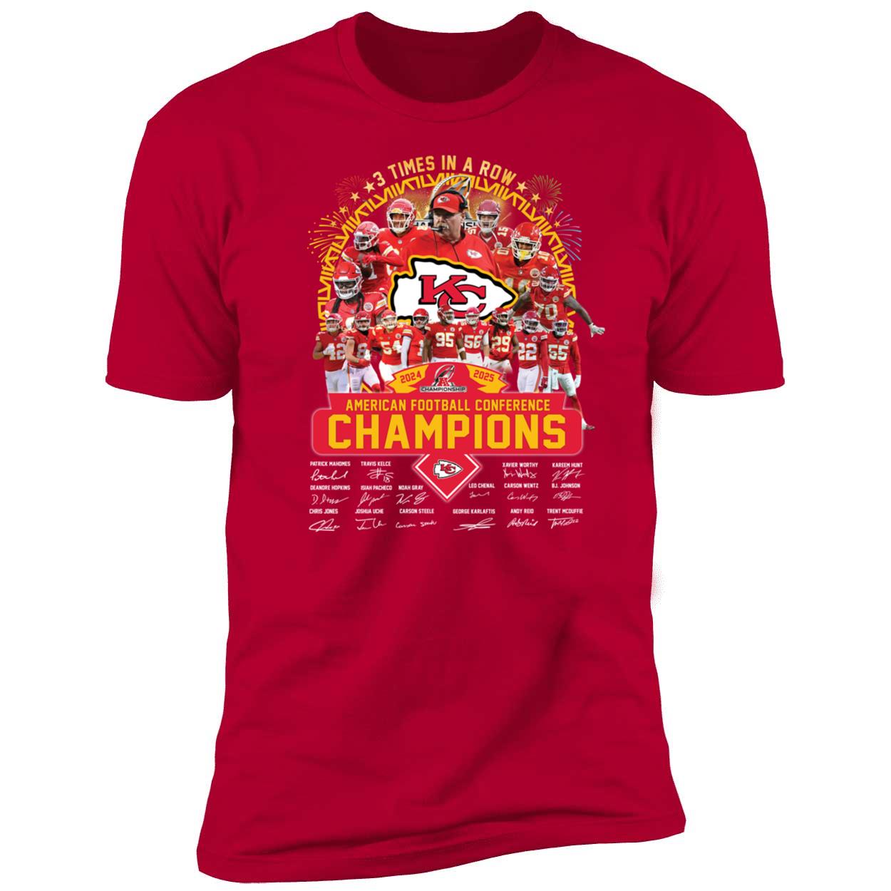 3 Times In A Row Afc Champions 2024 2025 Kansas City Chiefs Shirt 5 1.jpg
