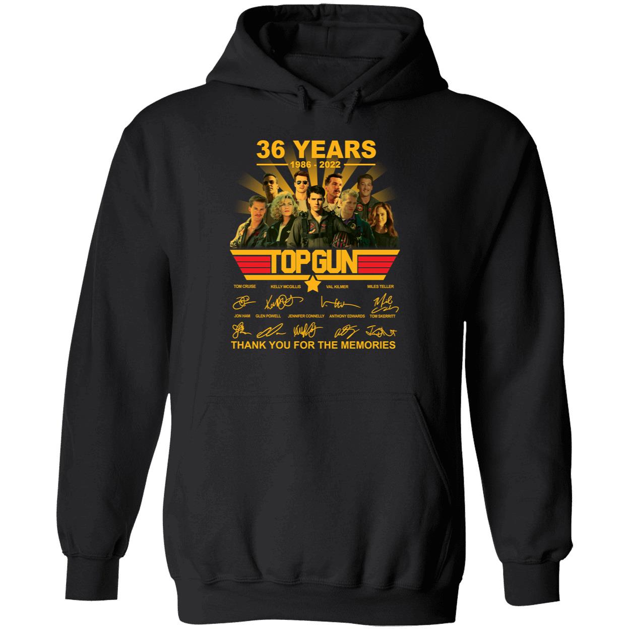 36 Years 1986 2022 Top Gun Thank You For The Memories Hoodie