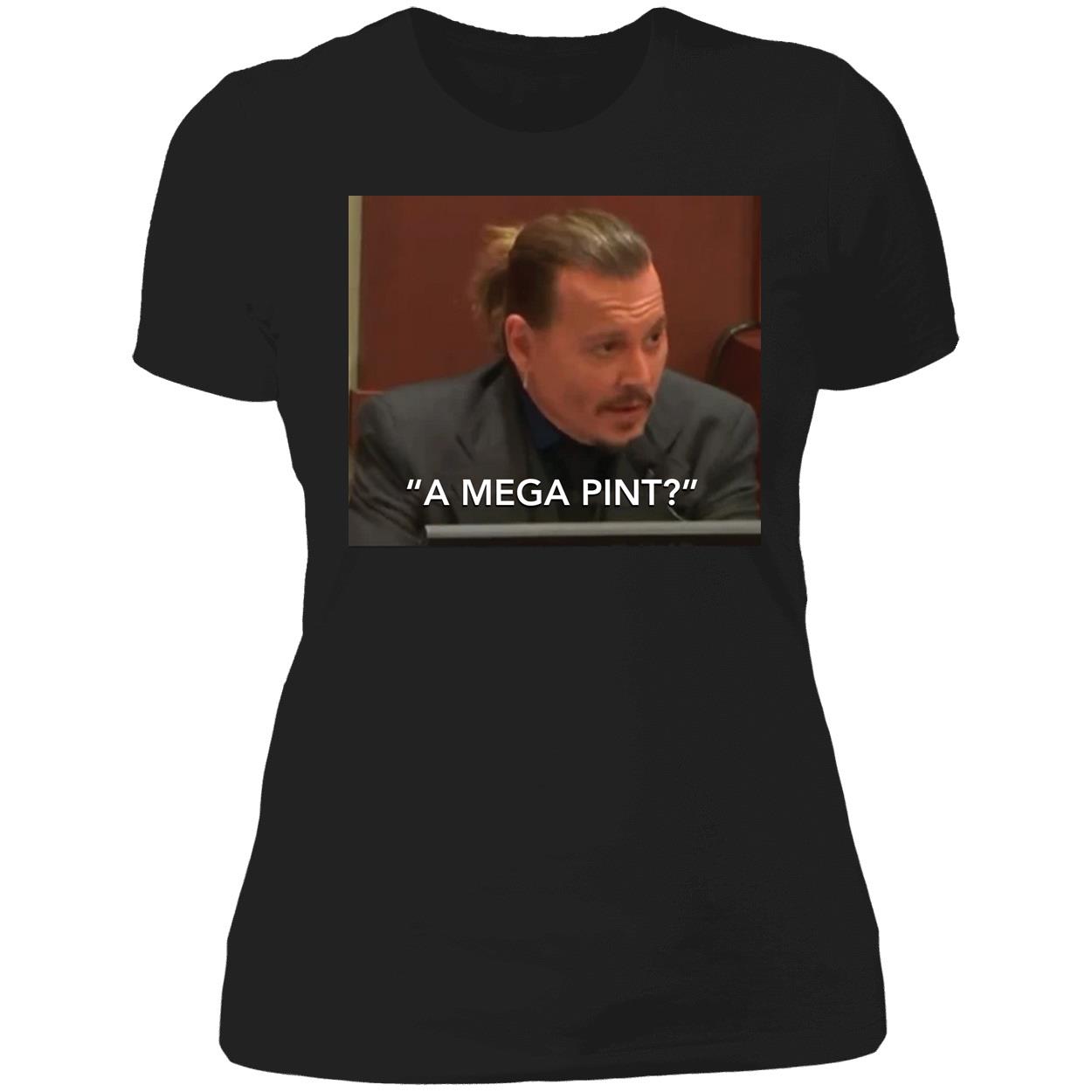 A Mega Pint Johnny Depp Ladies Boyfriend Shirt