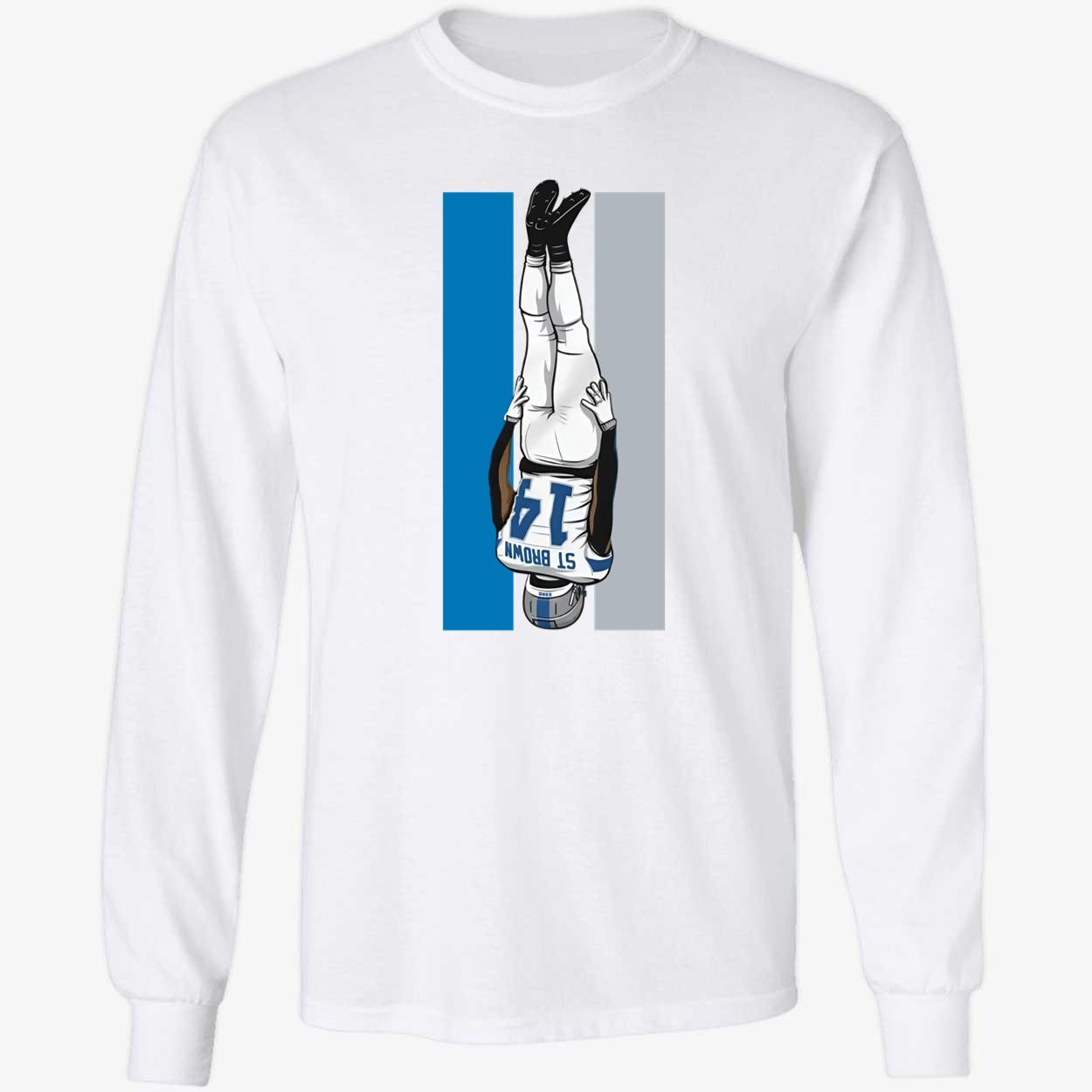 Amon ra St Brown Celly Racing Stripe Detroit Lions Shirt 4 1.jpg