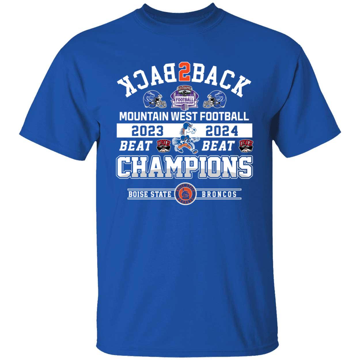 Back 2 Back Mountain West Football 2023 2024 Boise State Broncos Shirt 1 1.jpg