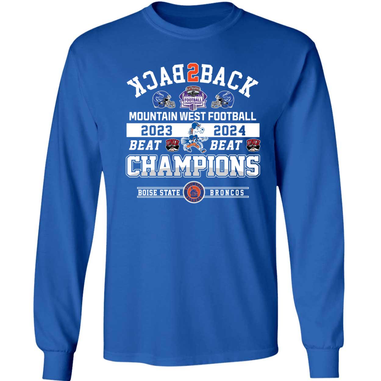 Back 2 Back Mountain West Football 2023 2024 Boise State Broncos Shirt 4 1.jpg