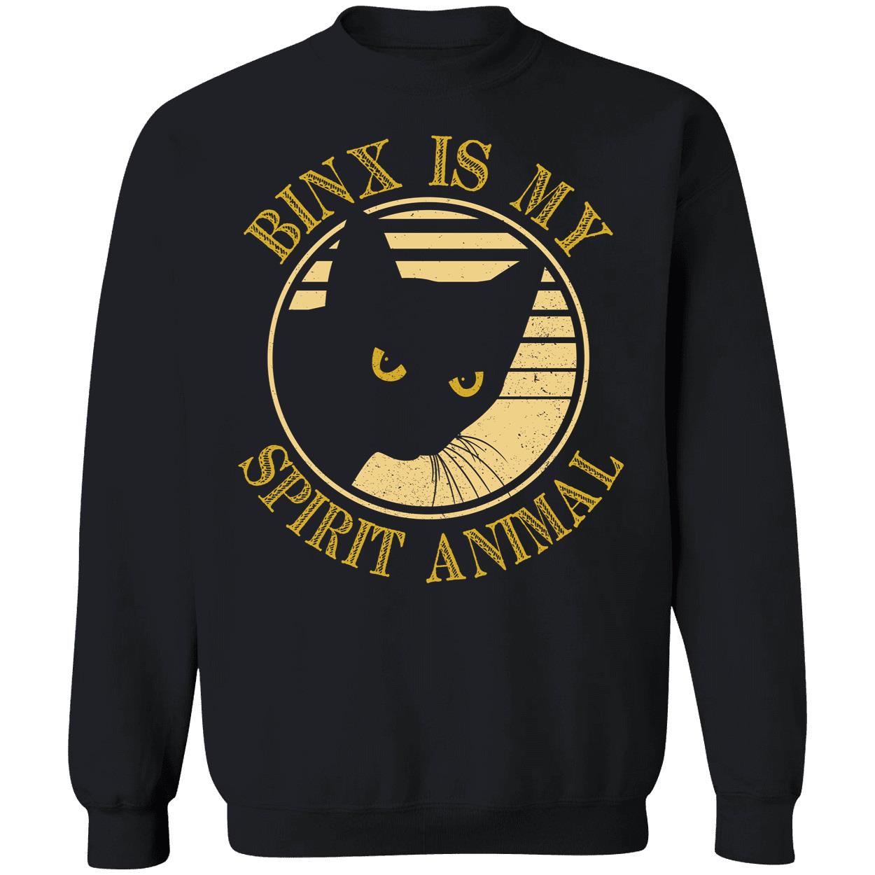 Black Cat Binx Is My Spirit Animal Sweatshirt