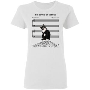 Black Cat Music Note The Sound Of Silence Shirt