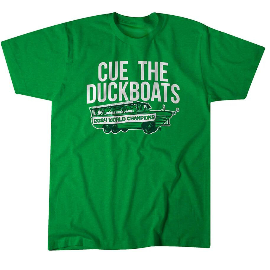 Boston Basketball Cue The Duckboats Shirt.png