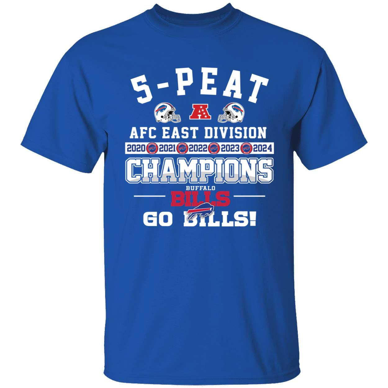 Buffalo Bills 5 Peat 2024 AFC East Division Champions Go Bills Shirt 1 1.jpg
