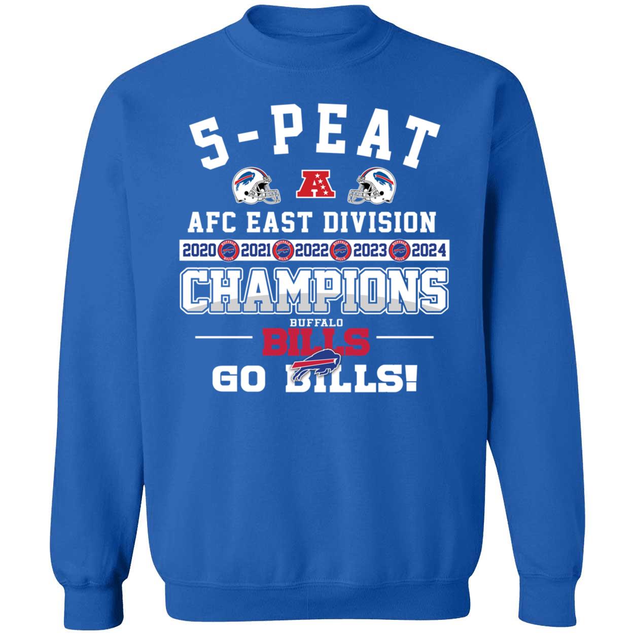 Buffalo Bills 5 Peat 2024 AFC East Division Champions Go Bills Shirt 3 1.jpg
