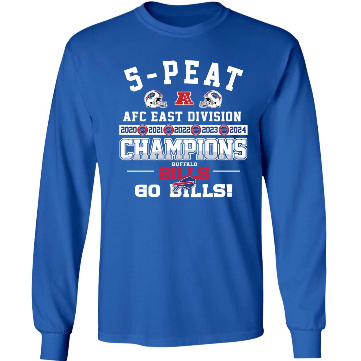 Buffalo Bills 5 Peat 2024 AFC East Division Champions Go Bills Shirt 4 1.jpg