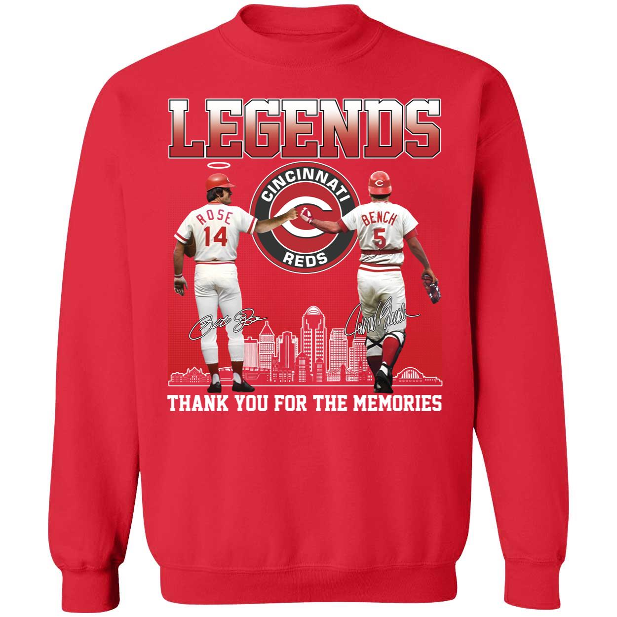 Cincinnati Pete Rose Johnny Bench Lengends Thank You For The Memories Shirt 3 1.jpg