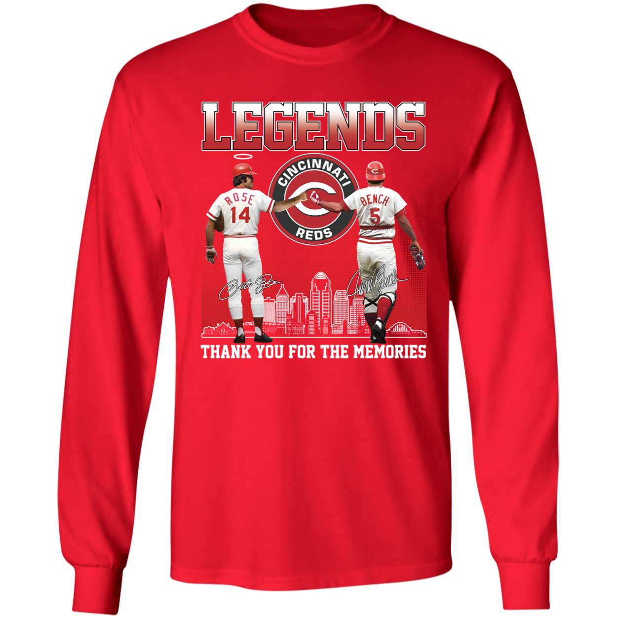 Cincinnati Pete Rose Johnny Bench Lengends Thank You For The Memories Shirt 4 1.jpg
