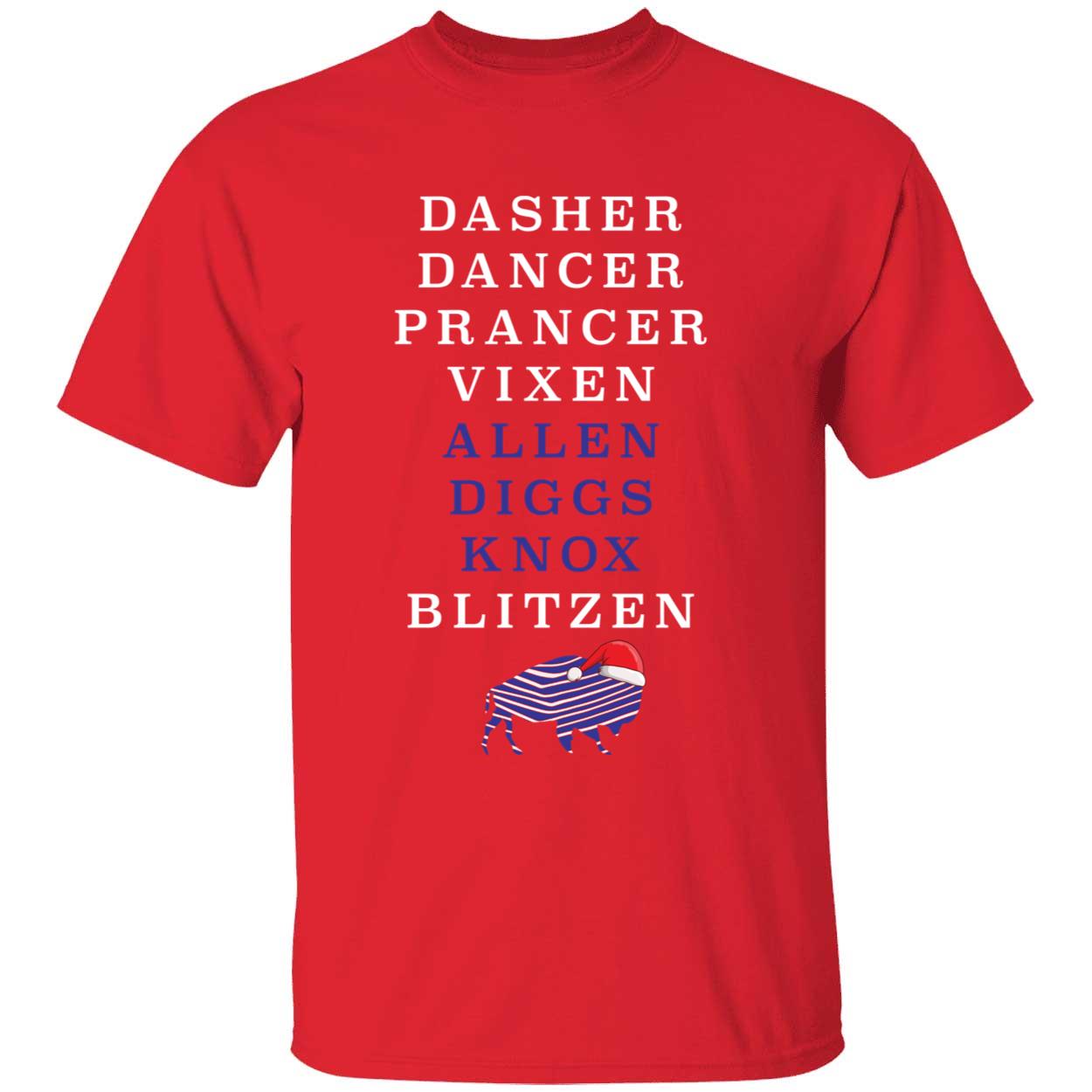 Dasher Dancer Prancer Vixen Allen Diggs Knox Blitzen Shirt