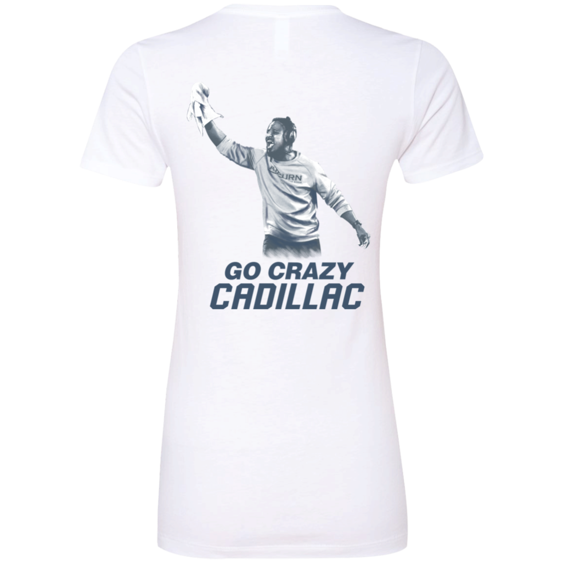 [Back] Cadillac Williams Go Crazy Cadillac Ladies Boyfriend Shirt