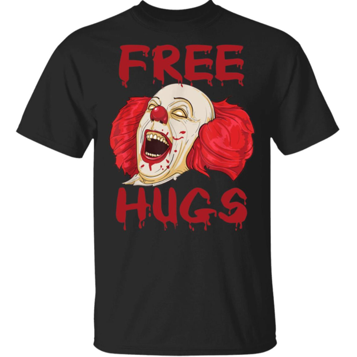 Evil Killer Scary Clown Free Hugs Shirt