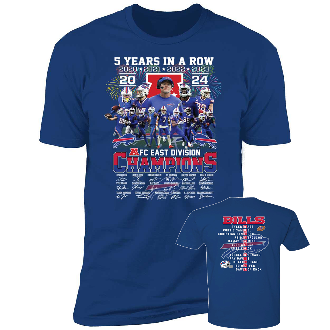 Front Back 5 Year In A Row Buffalo Bills 2024 AFC East Division Champions7.png