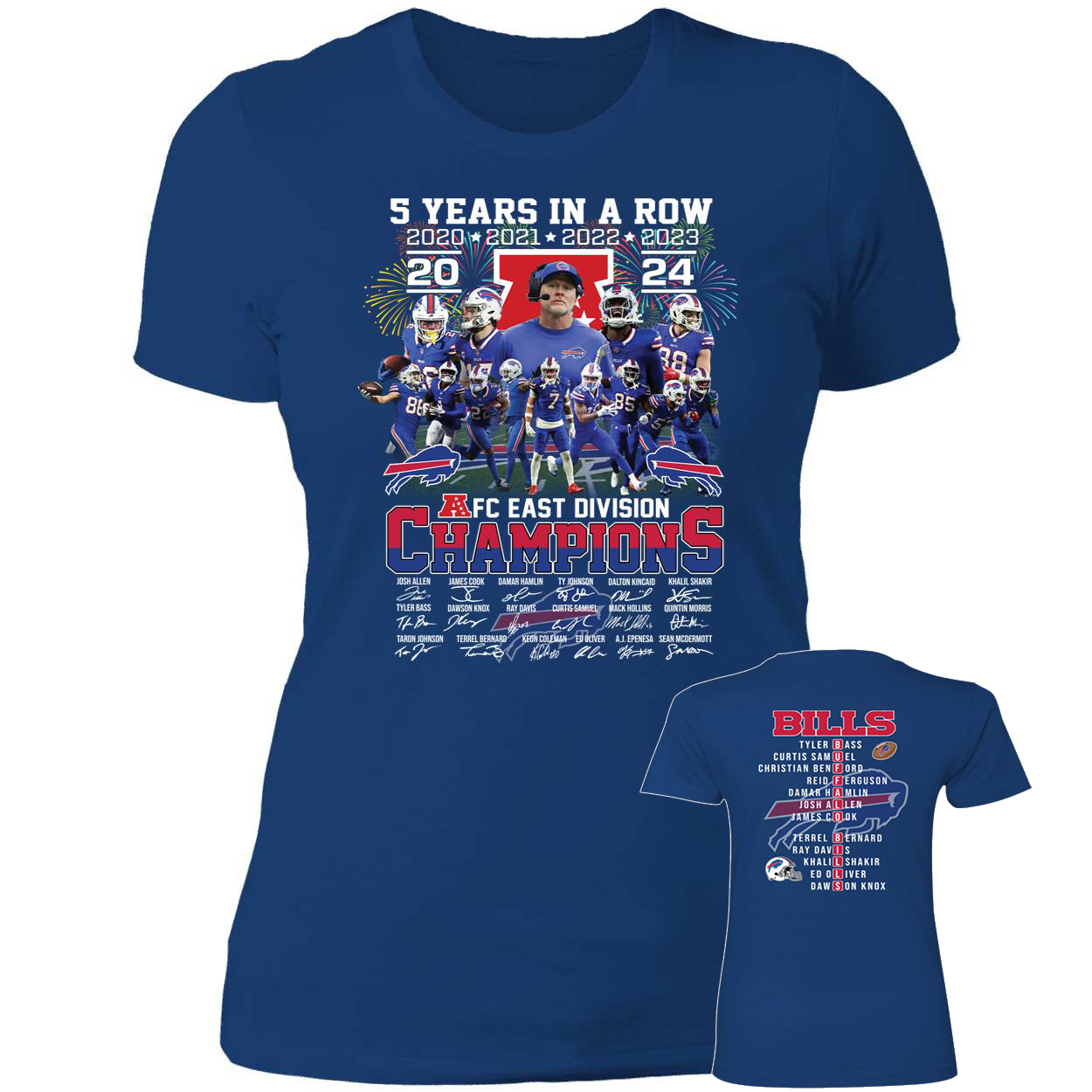 Front Back 5 Year In A Row Buffalo Bills 2024 AFC East Division Champions9.png