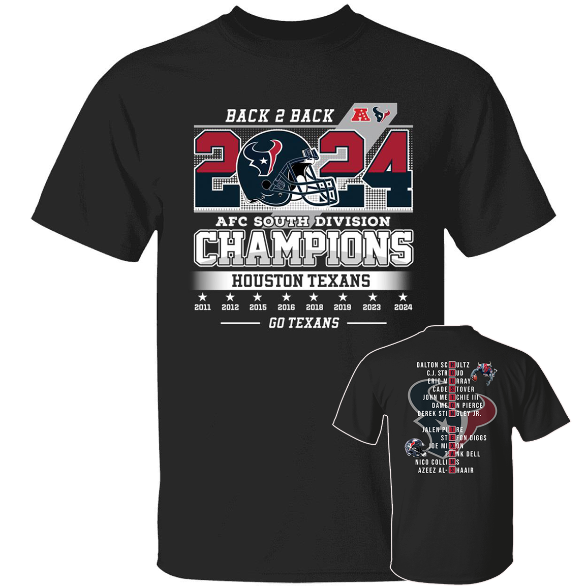 Front Back Back 2 Back 2024 AFC South Division Champions Houston Texans.png