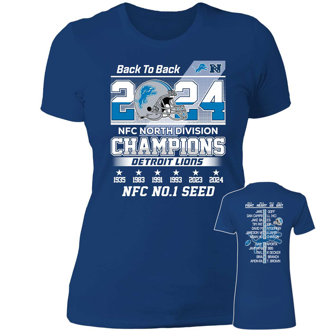 Front Back Back To Back 2024 Nfc North Division Champions Detroit Lions Nfc No 1 Seed5.png