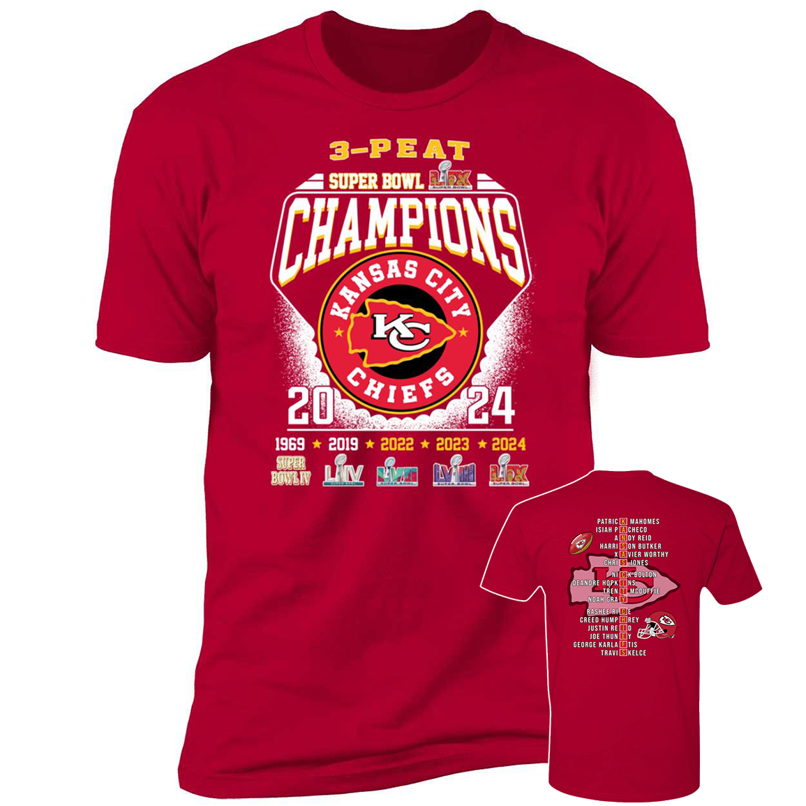 Front Back Kansas City Chiefs 3 Peat Super Bowl Champions 20249.png