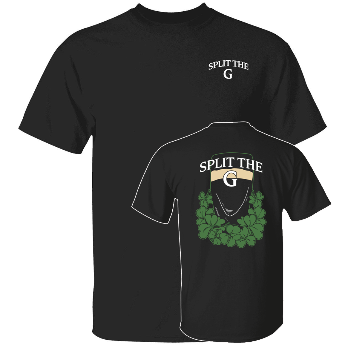 Front Back Split The G Shamrock St. Patricks Day Shirt.png