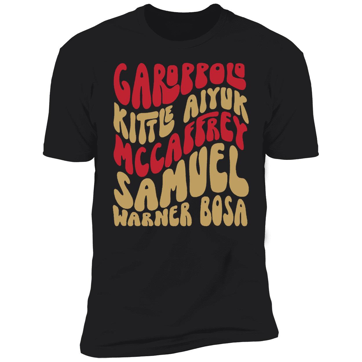Garoppolo Kittle Aiyuk Mccaffrey Samuel Warner Bosa Shirt 5 1.jpg