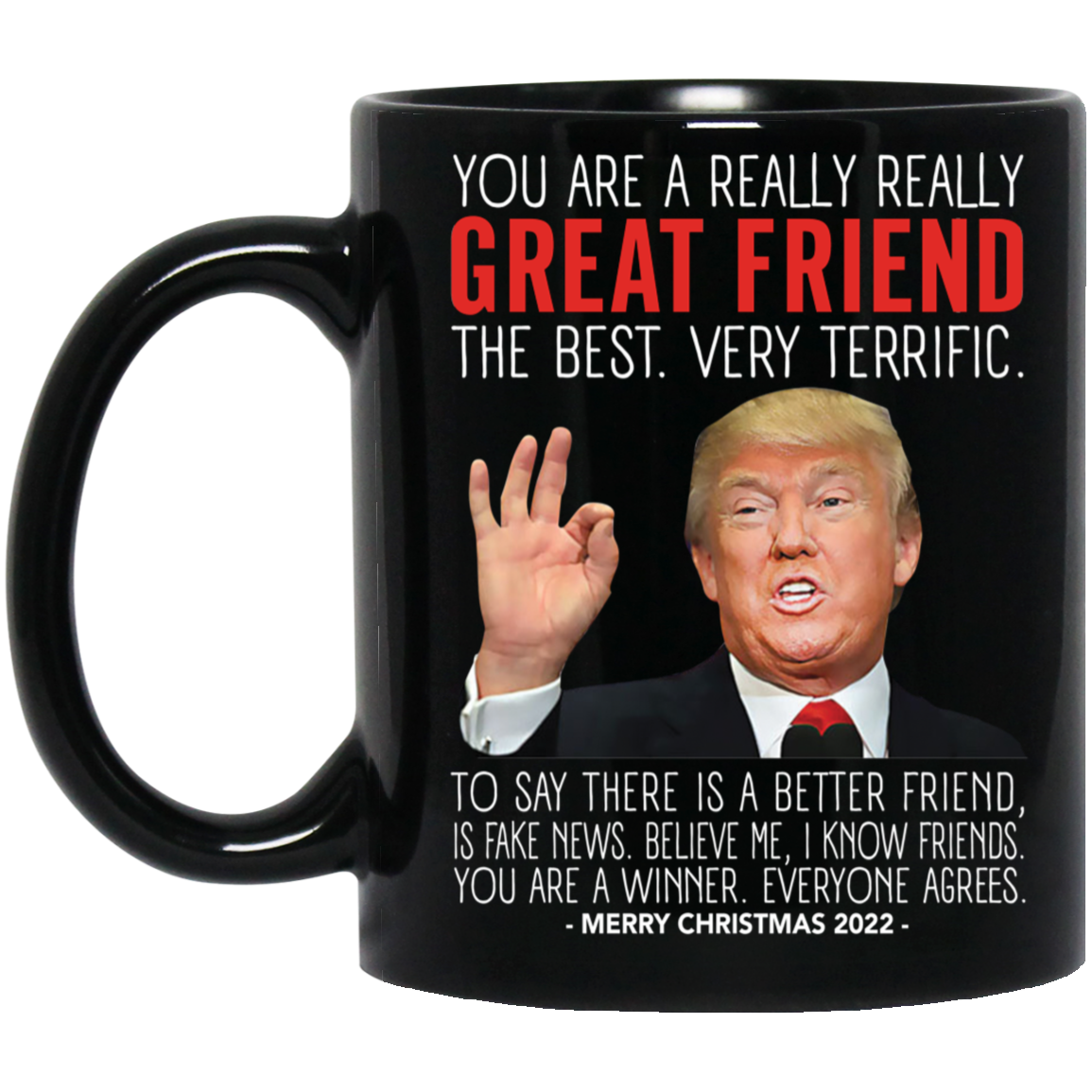 Great Friend Trump Merry Christmas 2022 Mug