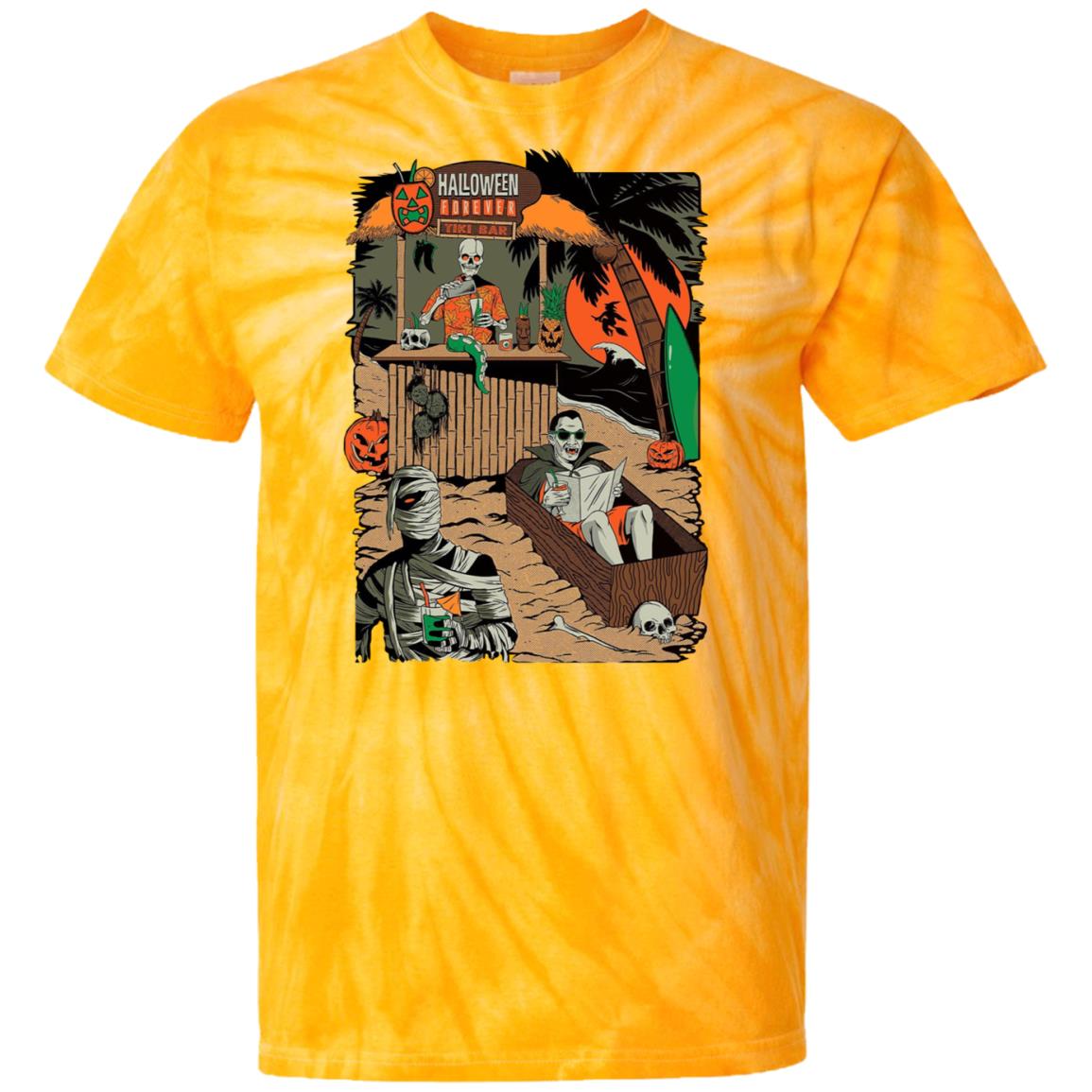 Halloween Forever Tiki Bar Tie Dye Shirt
