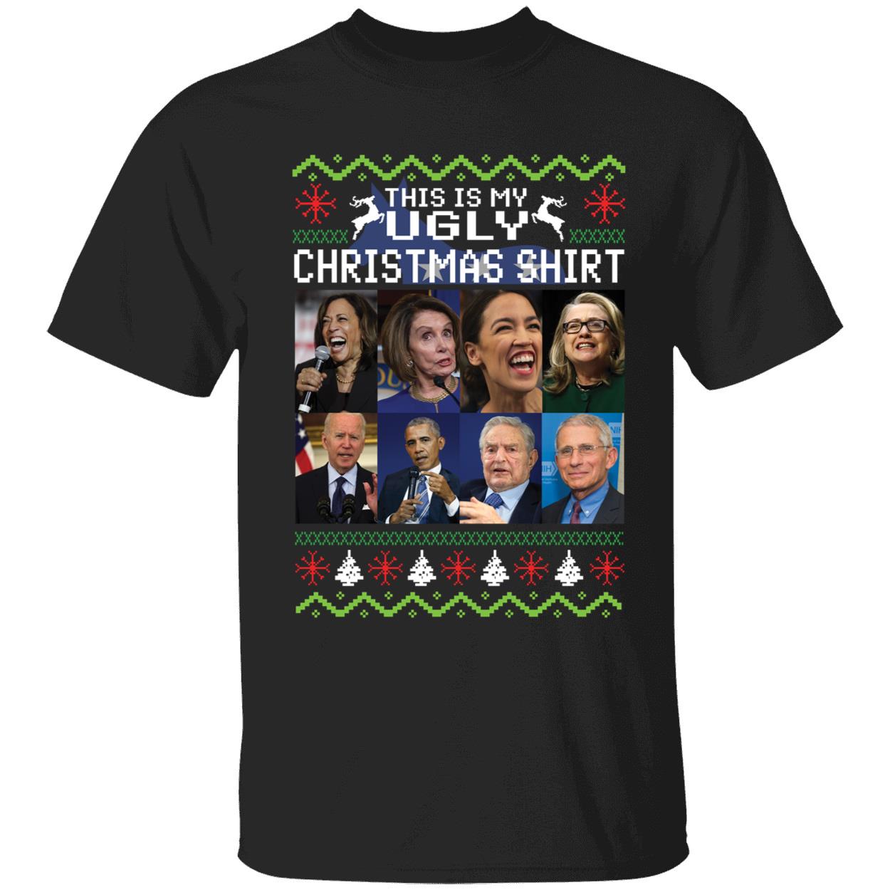 Harris Pelosi Aoc Clinton Biden Obama Soros Fauci This Is My Christmas Shirt