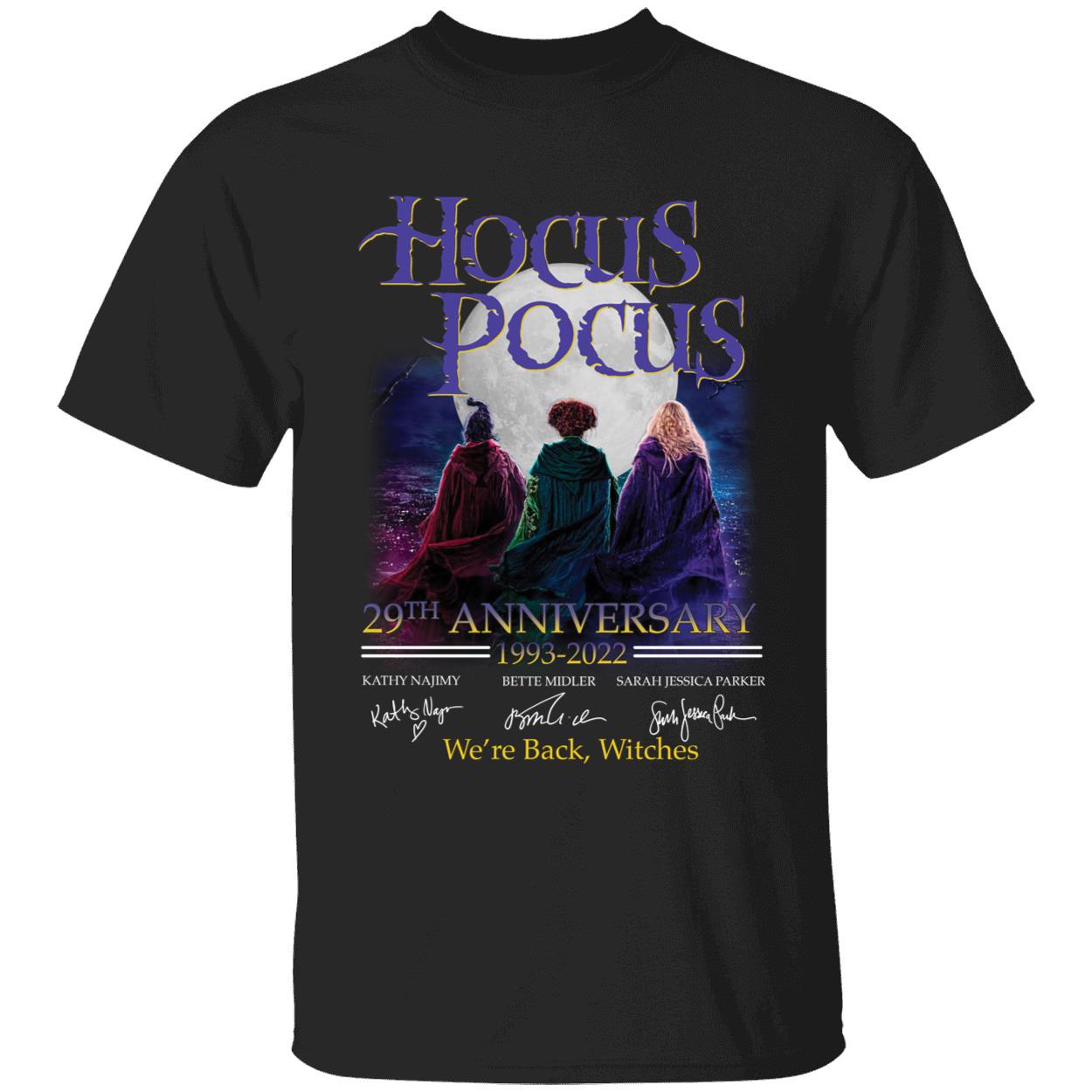 Hocus Pocus 29th Anniversary 1993 2022 We're Back Witches Signature Shirt