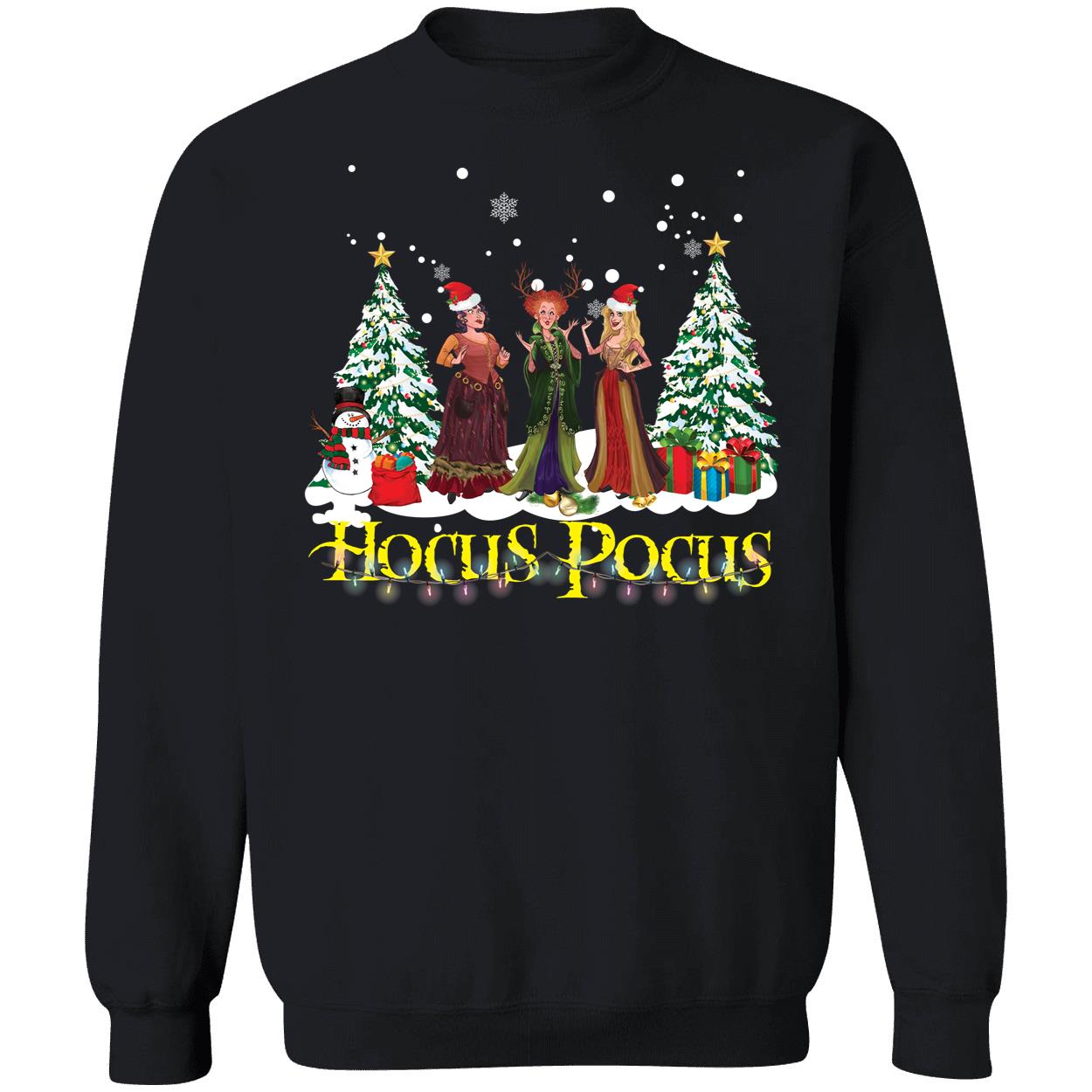 Hocus Pocus Sanderson Sisters Light Snow Christmas Sweatshirt