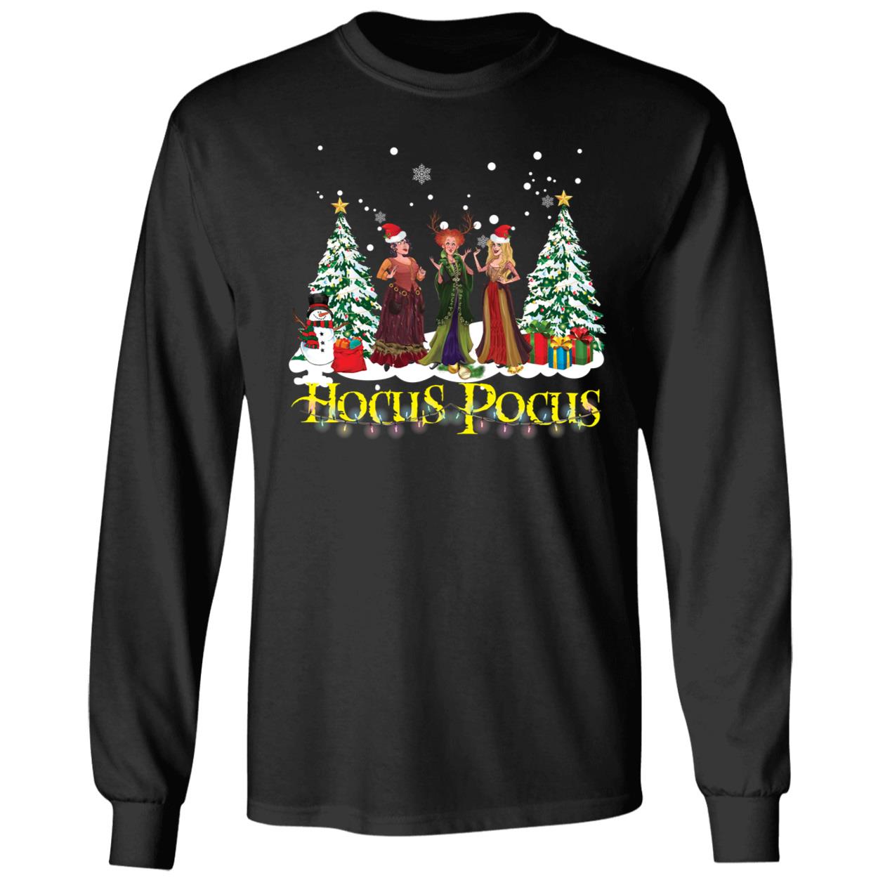 Hocus Pocus Sanderson Sisters Light Snow Christmas Long Sleeve Shirt