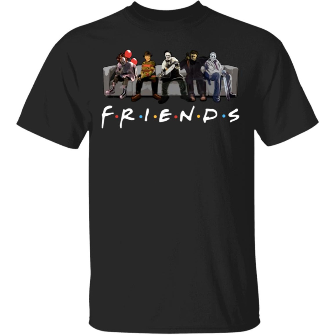Horror Friends Freddy Jason Michael Myers Leatherface Shirt