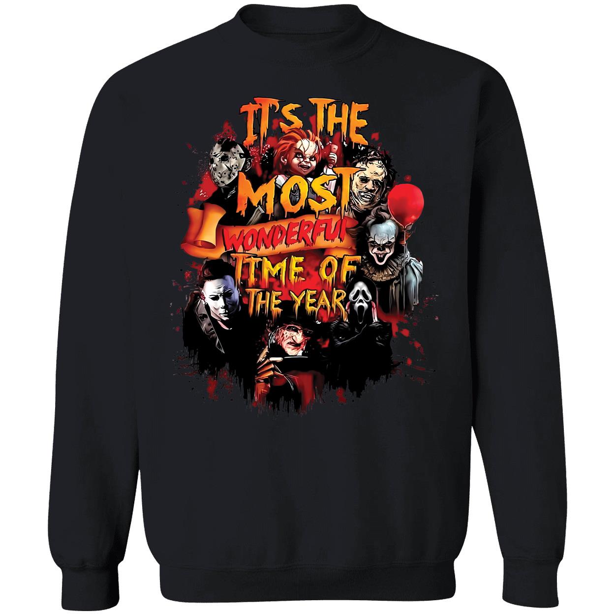 Horror Movie Characters It's The Most Wonderful Time Of The Year Sweatshirt