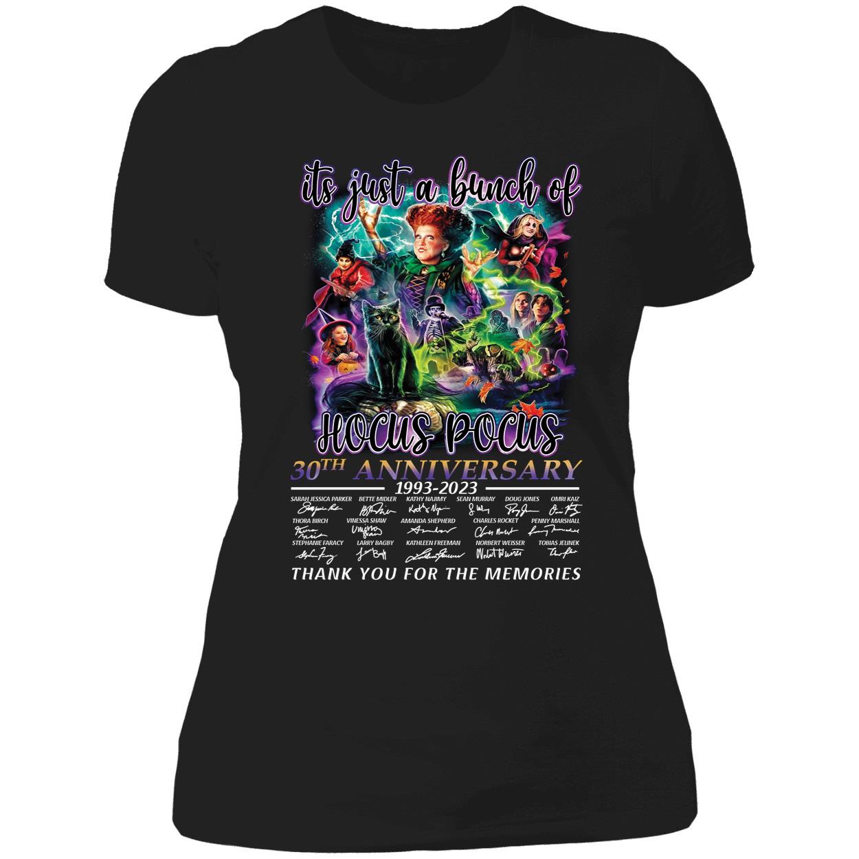 It's Just A Bunch Of Hocus Pocus 30th Anniversary 1993-2023 Ladies Boyfriend Shirt