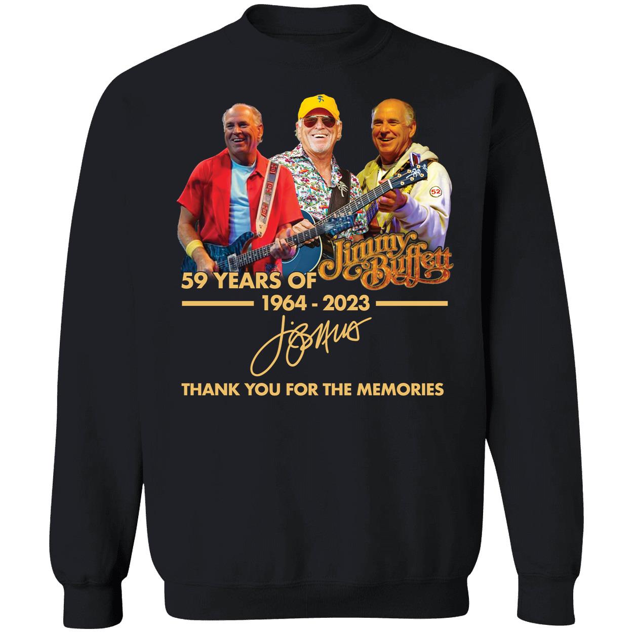 Jimmy Buffett 59 Years Of 1964 2023 Thank You For The Memories Shirt 3 1.jpg