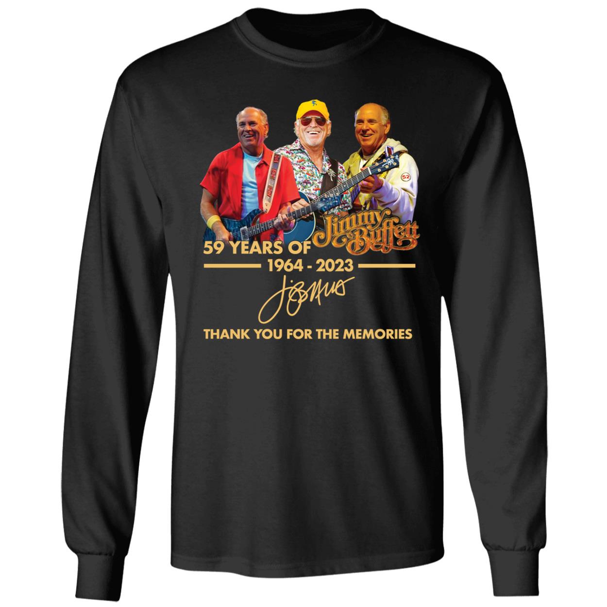 Jimmy Buffett 59 Years Of 1964 2023 Thank You For The Memories Shirt 4 1.jpg