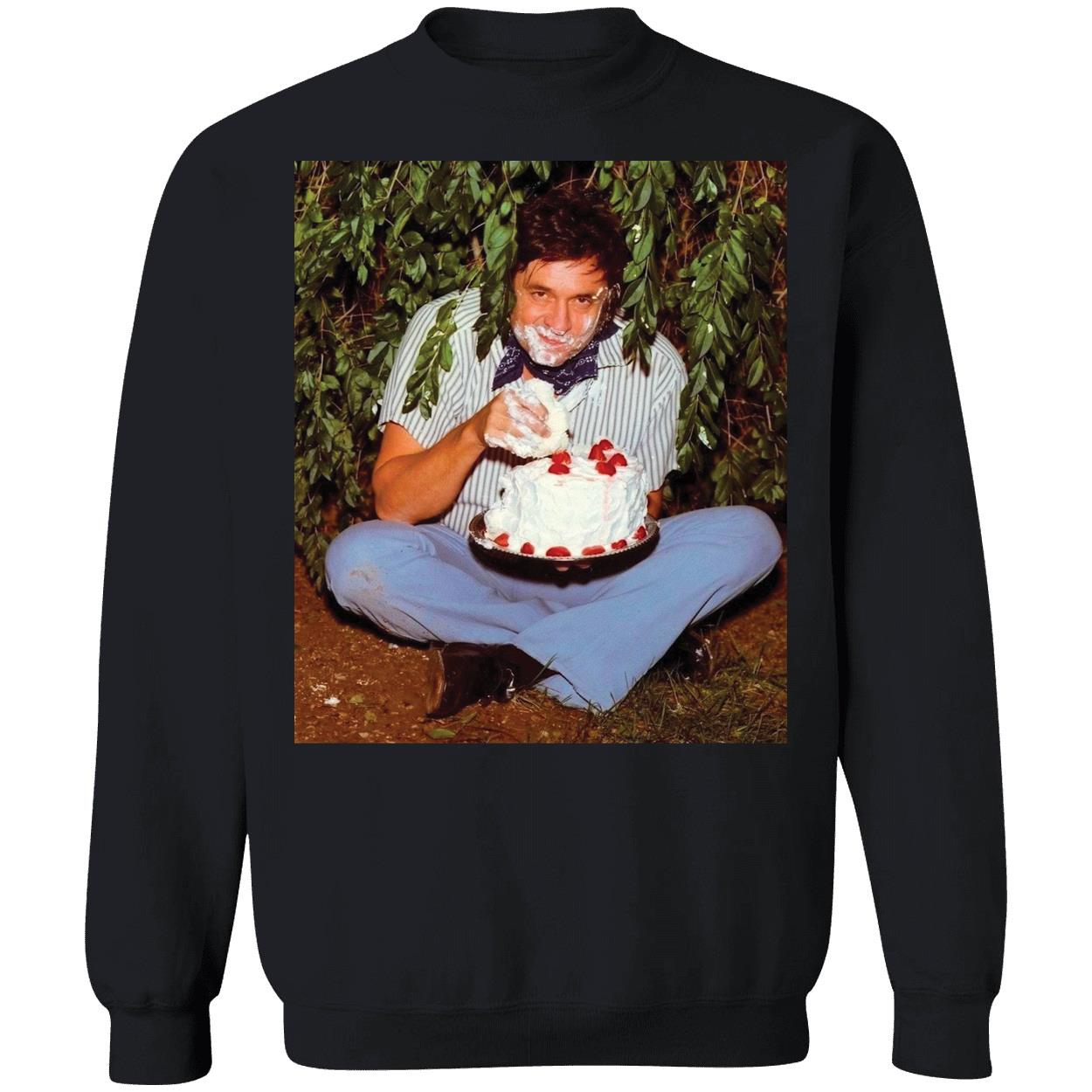 Johnny Cash Eating Cake Sweatshirt