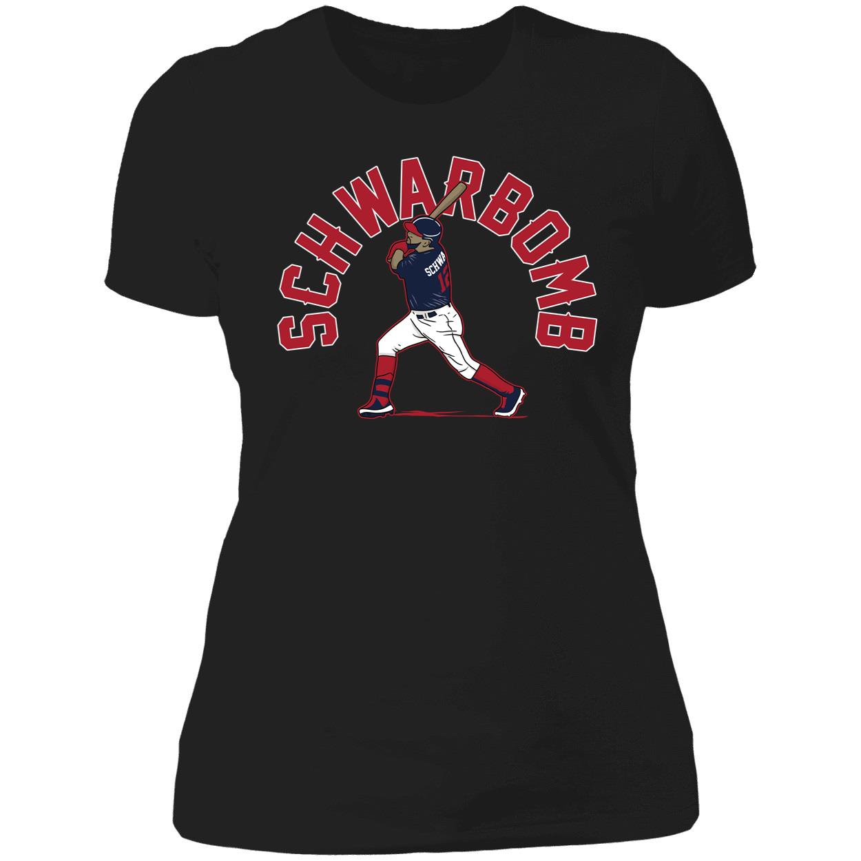 Kyle Schwarber Schwarbomb Boston Ladies Boyfriend Shirt