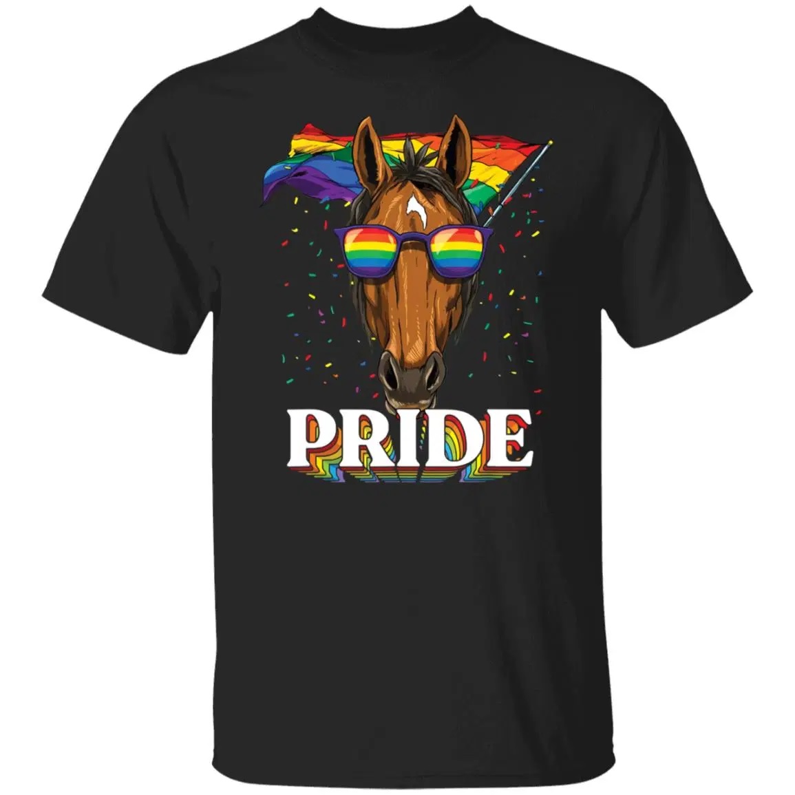 LGBT Horse Pride Flag Sunglasses Shirt