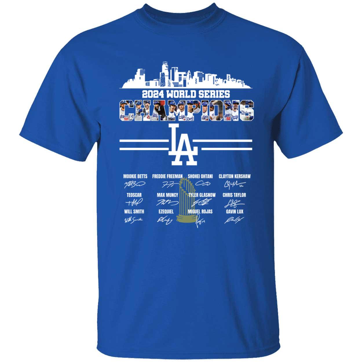 Los Angeles Dodgers 2024 World Series Champions Team Name Signature Shirt 1 1.jpg
