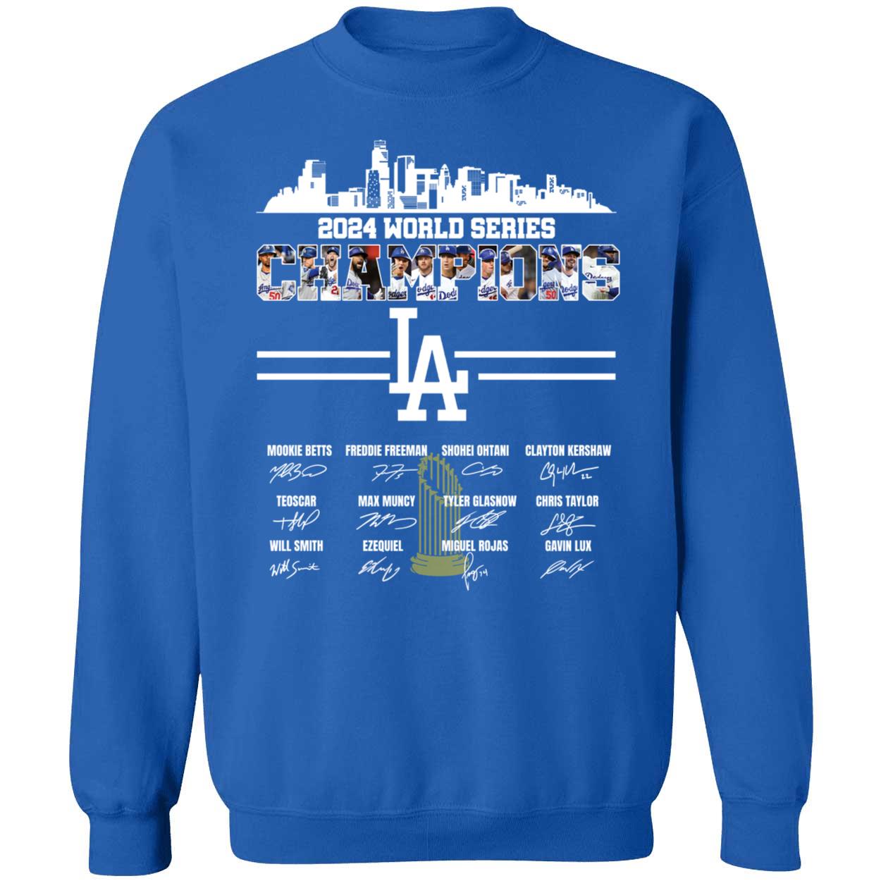 Los Angeles Dodgers 2024 World Series Champions Team Name Signature Shirt 3 1.jpg