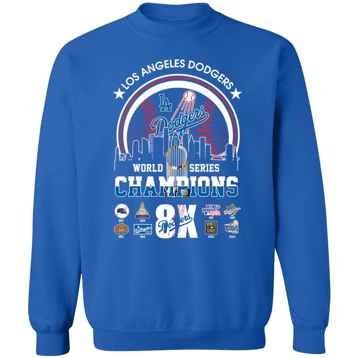 Los Angeles Dodgers World Series 2024 8X Champions Shirt 3 1.jpg