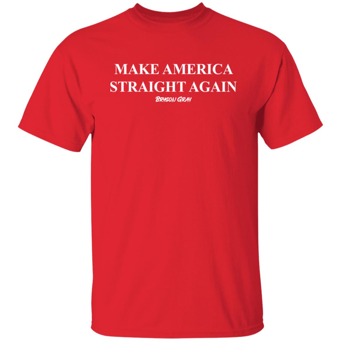 Ccg Bryson Make America Straight Again Bryson Gray Shirt