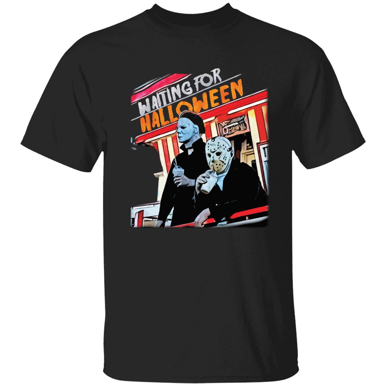 Michael Myers And Jason Voorhees Waiting For Halloween Shirt