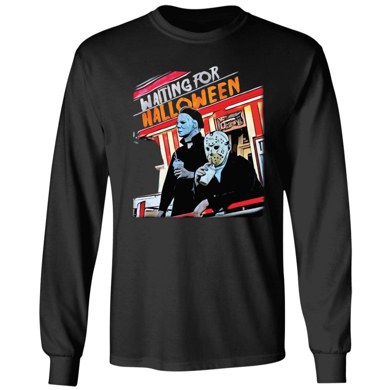 Michael Myers And Jason Voorhees Waiting For Halloween Shirt 4 1.jpg