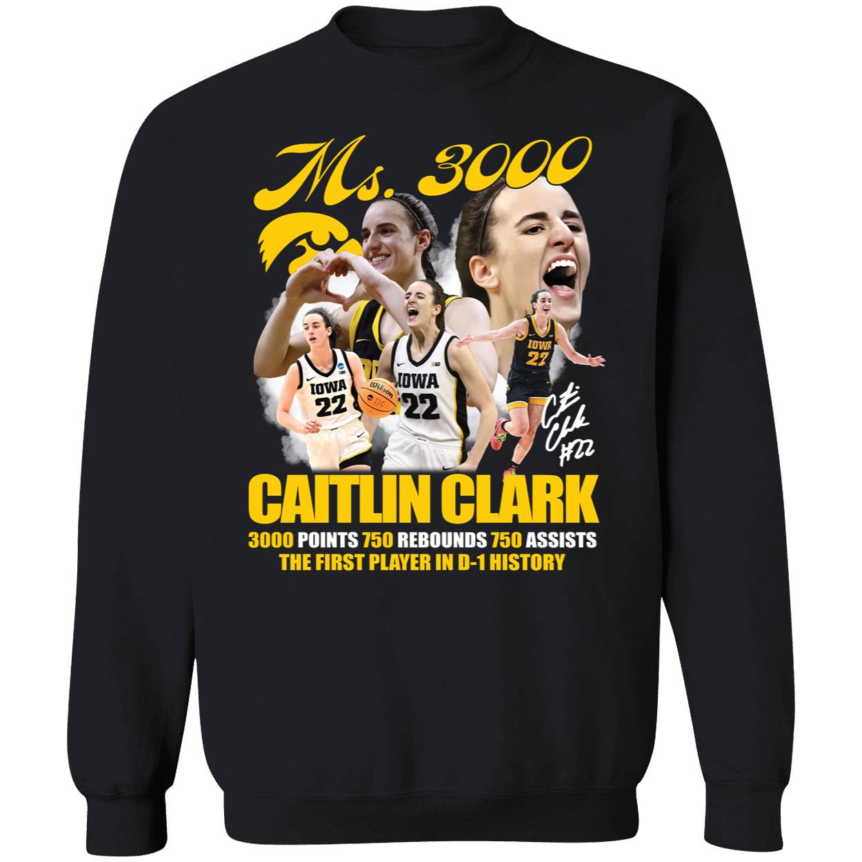 Ms 3000 Caitlin Clark The First Player In D 1 History Shirt 3 1.jpg