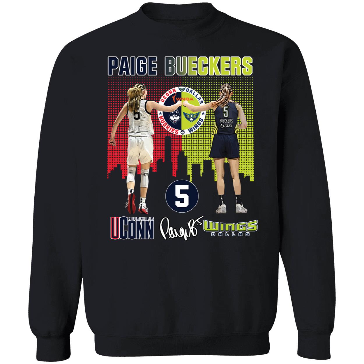 Paige Bueckers 5 Uconn Huskies Dallas Wings Shirt 3 1.jpg