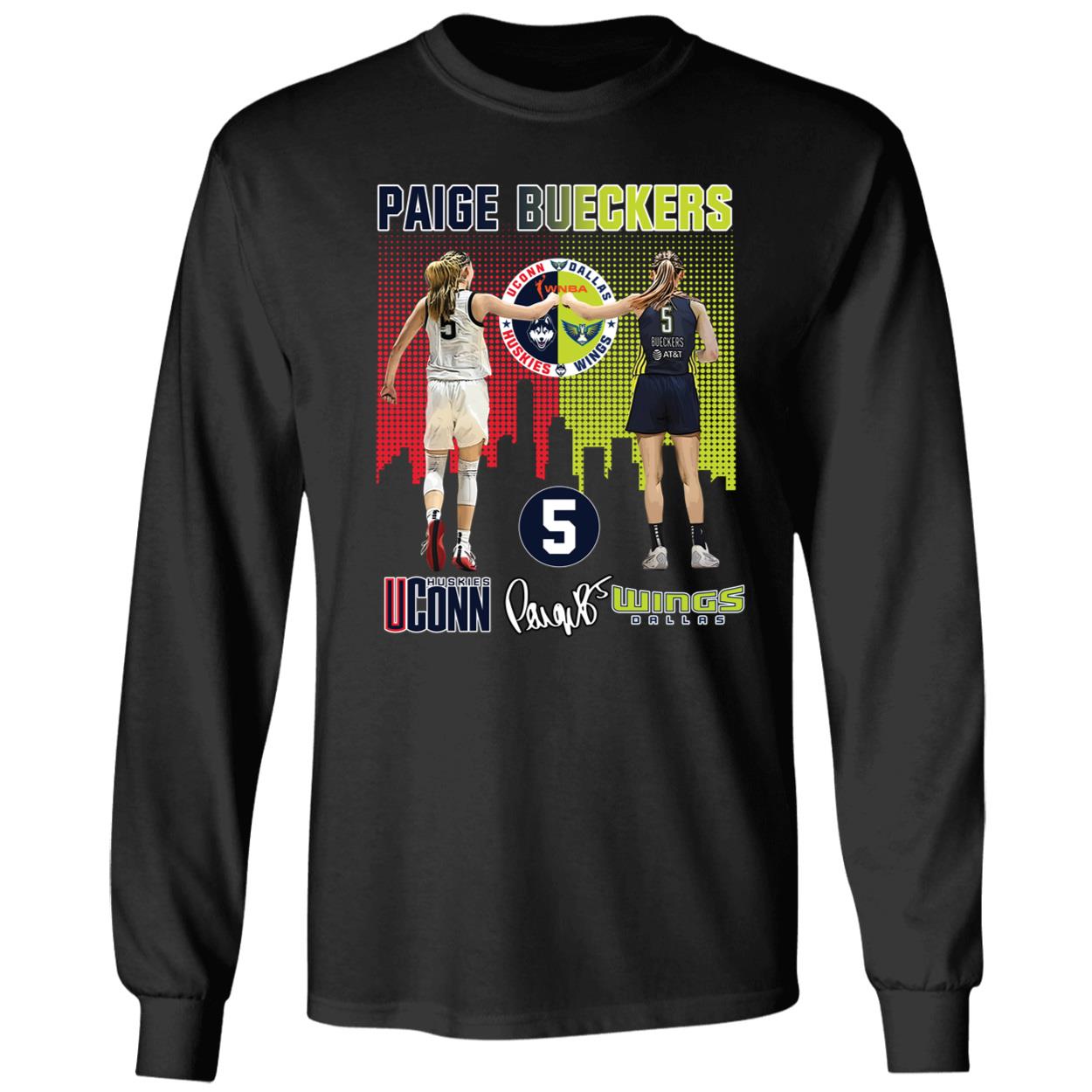 Paige Bueckers 5 Uconn Huskies Dallas Wings Shirt 4 1.jpg