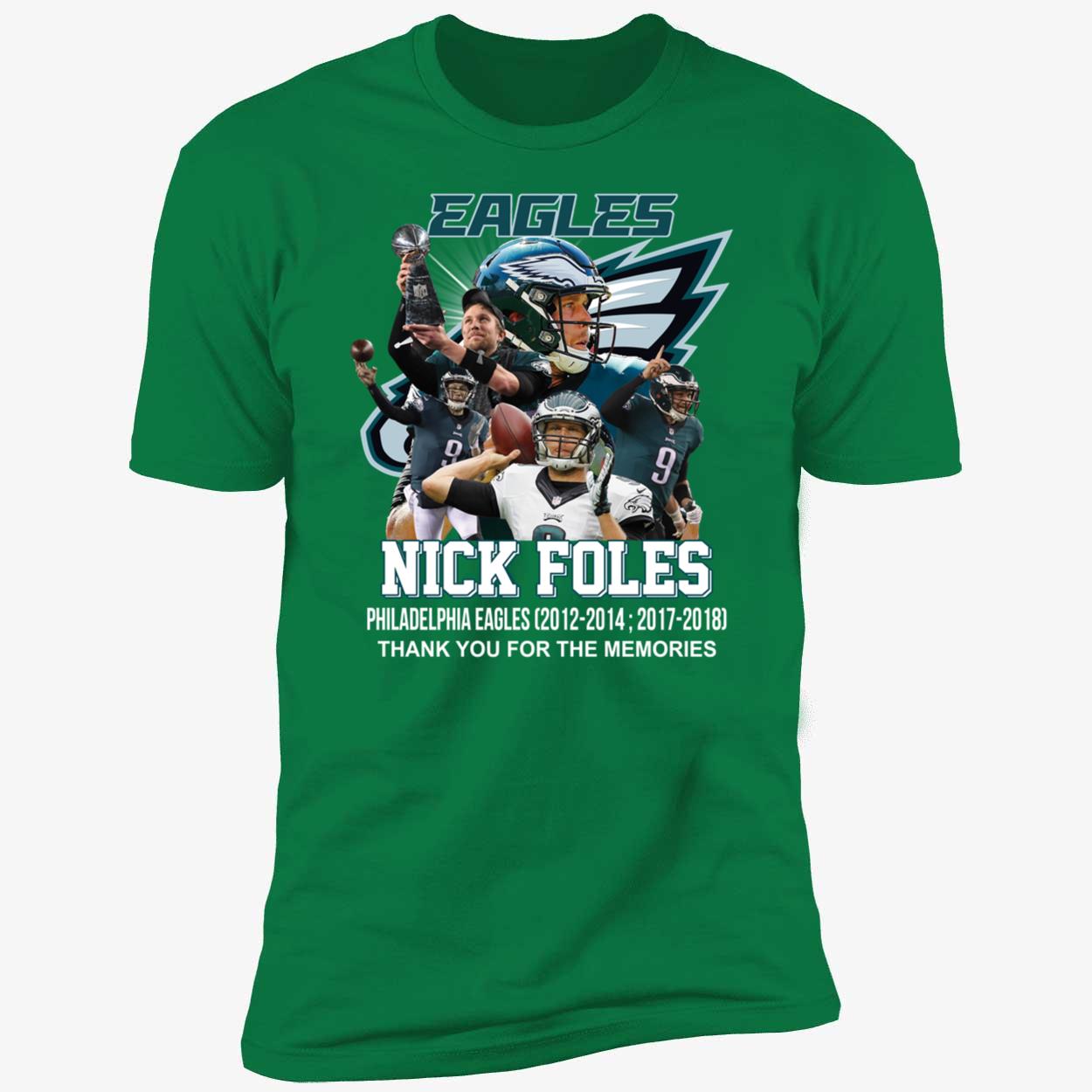 Philadelphia Eagles Nick Foles Thank You For The Memories Premium SS T-Shirt