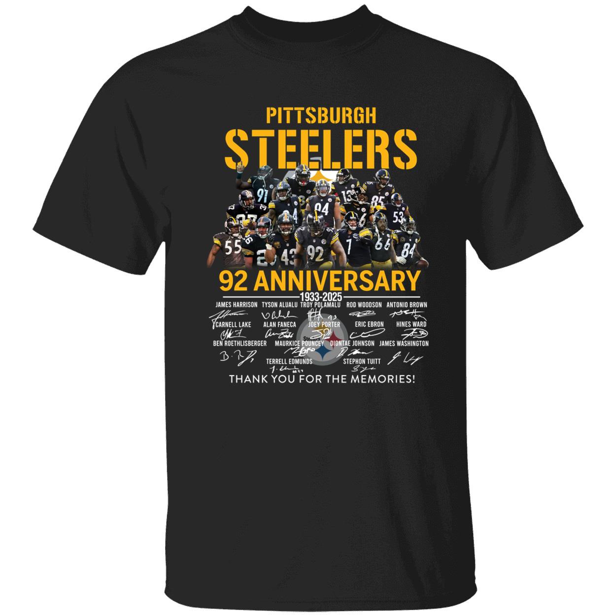 Pittsburgh Steelers 92 Anniversary 1933 2025 Thank You For The Memories Shirt 1 1.jpg